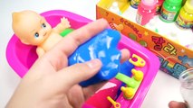 Baby Doll Bath Time With Slime How to Bath Baby Kids Pretend Play Education Videos