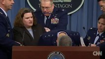 Major general faints during news conference -