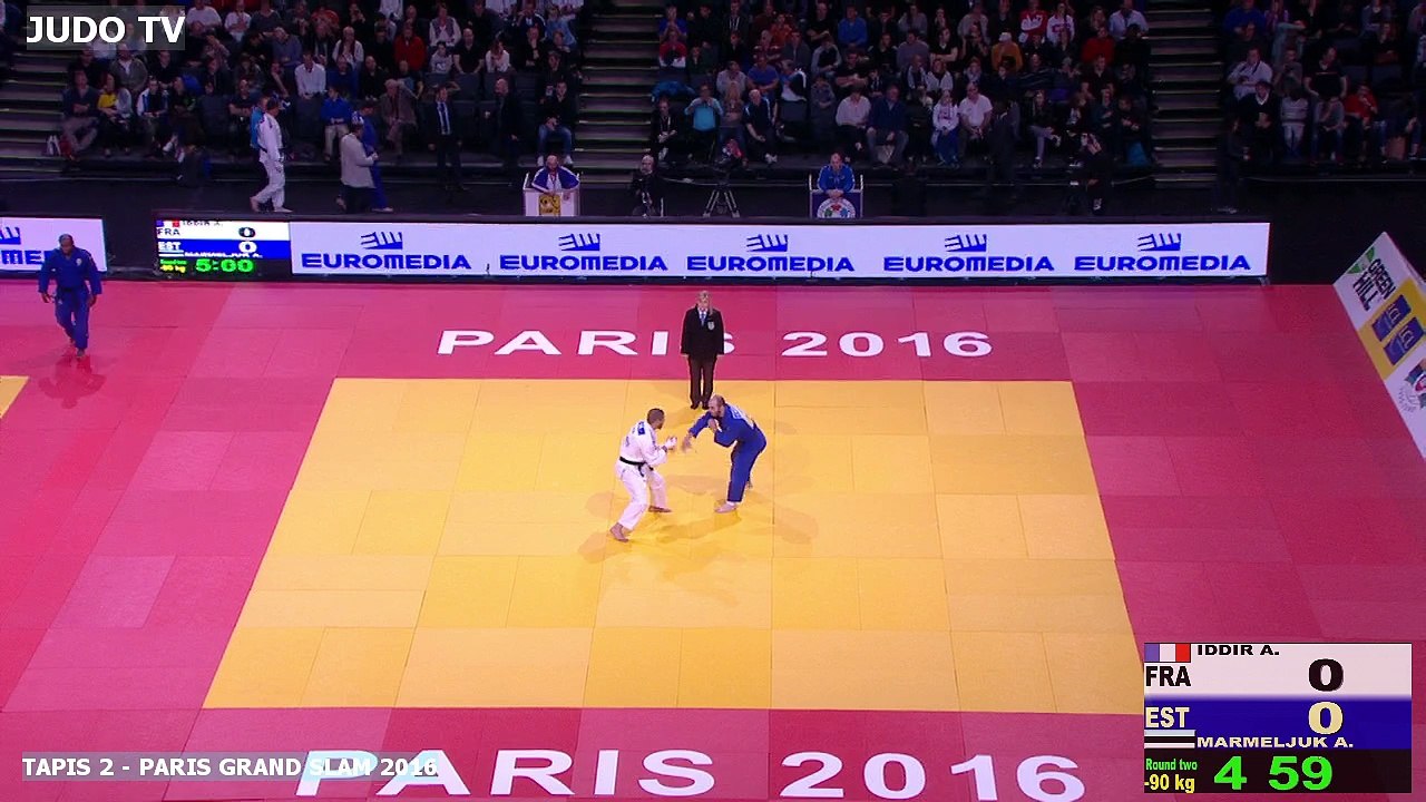 PGS2016 2ème tour -90kg : IDDIR (FRA) vs. MARMELJUK (EST)