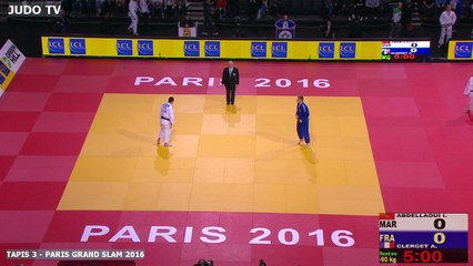 PGS2016 1er tour -90kg : ABDELLAOUI (MAR) vs. CLERGET (FRA)