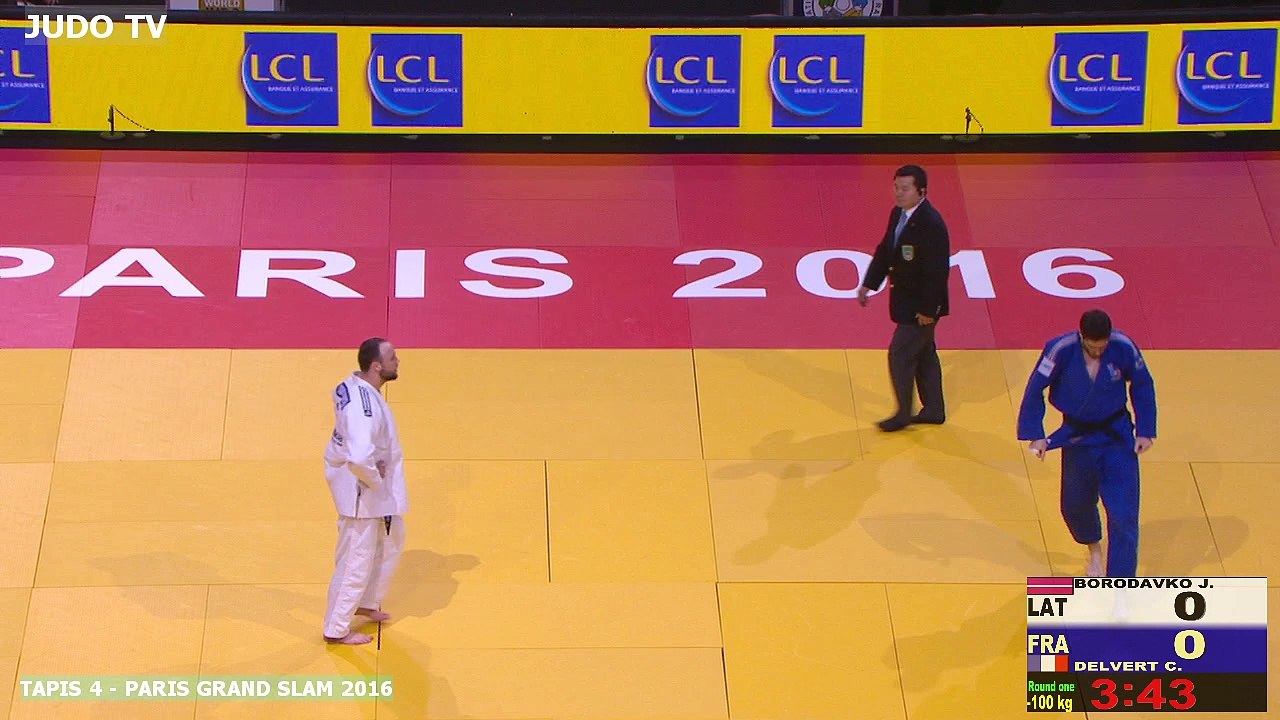 PGS2016 1er tour -100kg : BORODAVKO (LAT) vs. DELVERT (FRA)