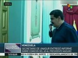Maduro recibe informe final de Unasur sobre elecciones del 6-D