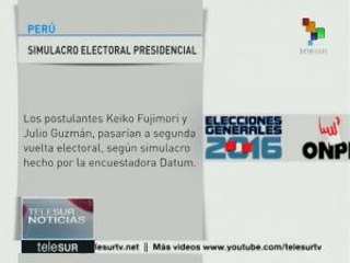 Perú: Keiko Fujimori y Julio Guzmán lideran simulacro de votación