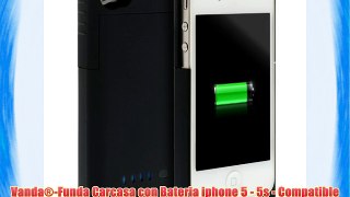 Vanda®-Funda Carcasa con Bateria iphone 5 - 5s - Compatible con iOS7 - Power Pack Capacidad