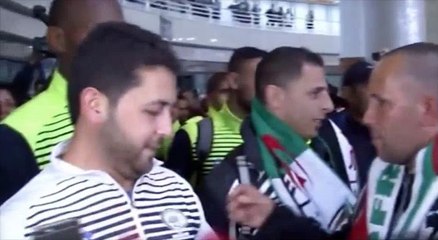 L'incroyable accueil populaire de l'EN de Palestine à Alger