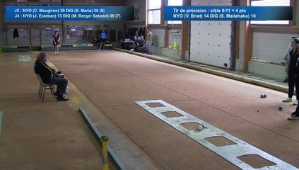 Valérie Briet Unlucky cible 8 en tir de précision lors du match Nyons contre Digoin en février 2016