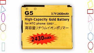 2430 mAh Gold Batería recargable de alta capacidad para HTC Desire / G5 / G7 / Nexus One