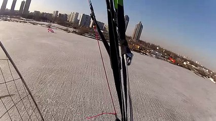 Полет на парамоторе с кайтерами в Строгино