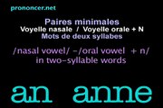 Voyelles orales et voyelles nasales Paires minimales Français facile