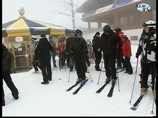 Президенты Азербайджана и России покатались на лыжах