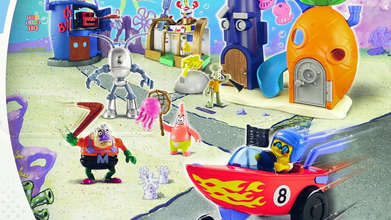 Sponge Bob Square Pants Krabby Patty Food Truck Toy Review Imaginext Fisher Price