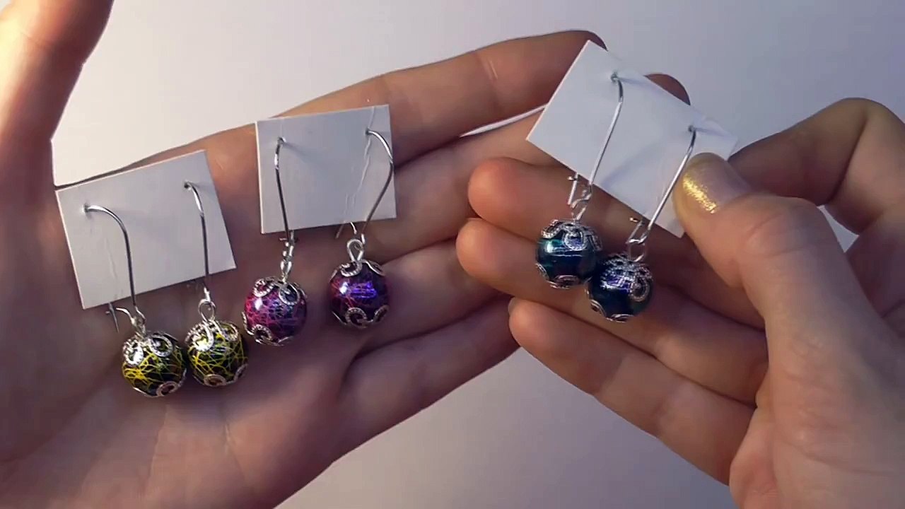 DIY Серьги из одной бусины. Мастер класс - Earrings from beads. Tutorial