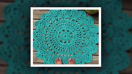 Вязаные ковры крючком  из шнура