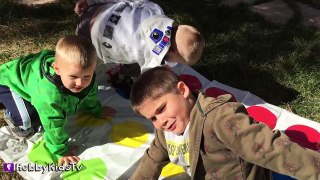 Twister GAME Challenge! HobbyKids Play N Laugh + Family Fun by HobbyKidsTV