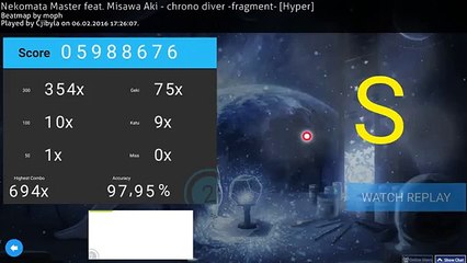 osu! | Nekomata Master feat. Misawa Aki - chrono diver -fragment- [Hyper] (1024p FULL HD)