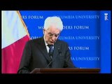 New York - Intervento di Mattarella alla Columbia University (11.02.16)