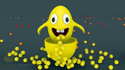 Learn Colors with Surprise Eggs Opening for Children 3D & Color Balls for Kids [DuckDuckKidsTV]