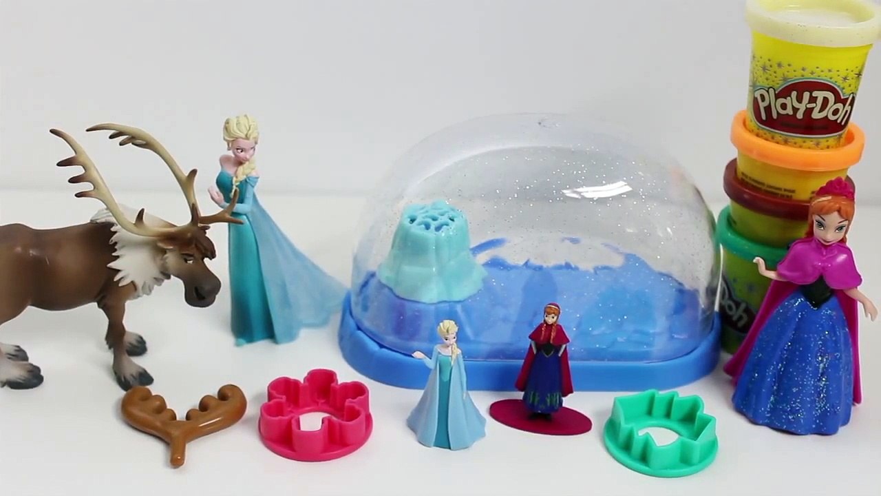 FROZEN PLAY DOH Sparkle Snow Dome Playset Frozen Videos Frozen Toys Disney Princess Dolls