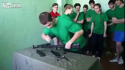 These Russian high schoolers know how to handle a fire arm.