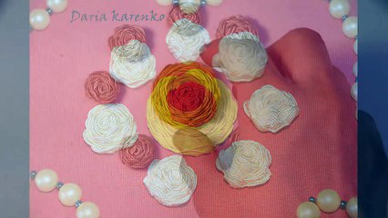 DIY Цветы из тесьмы. Роза своими руками. Мастер класс