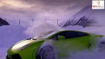Drifting A Lamborghini Gallardo On Snow