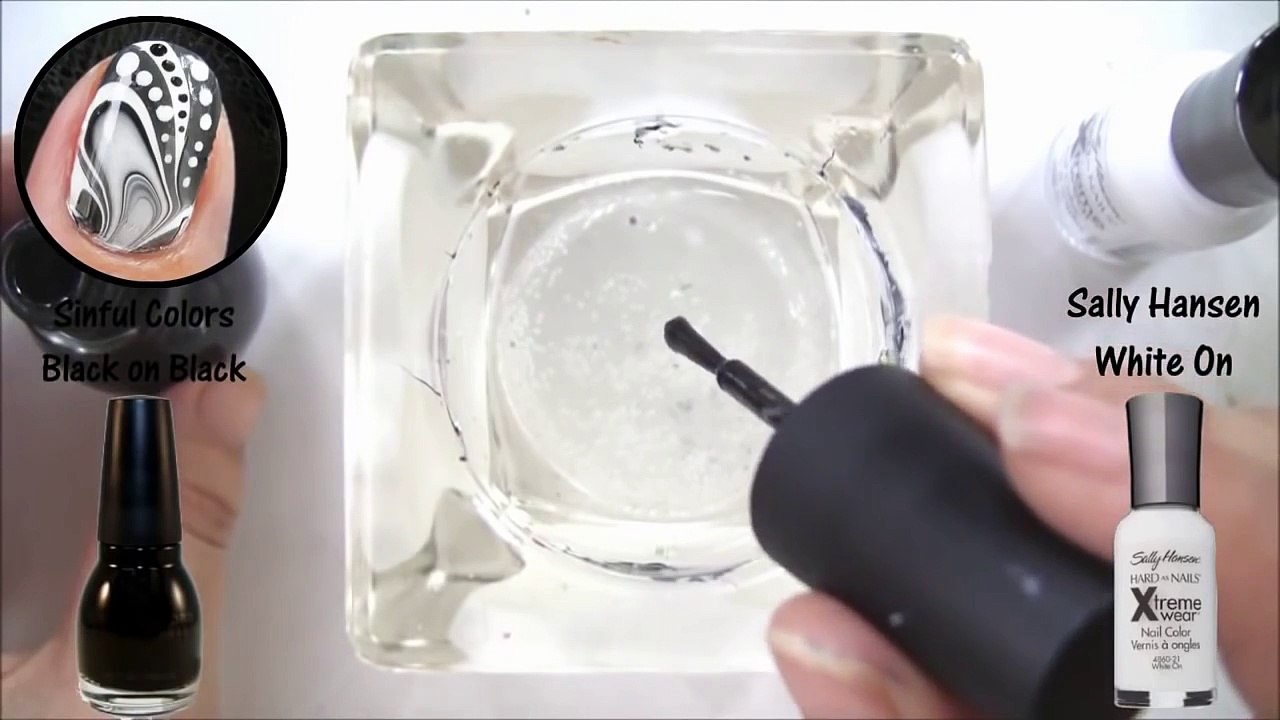 Черно белый маникюр в домашних условиях