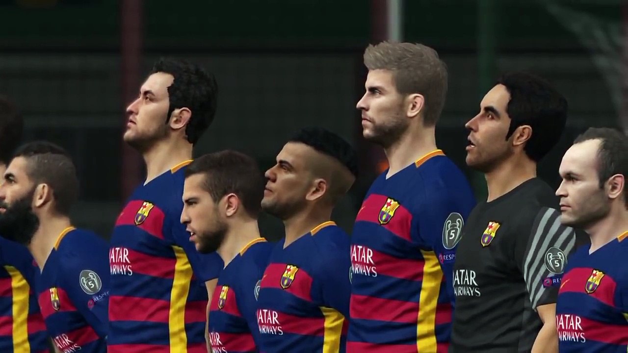 PES 2016 UEFA Champions League Final (FC Barcelona vs Real Madrid Gameplay)