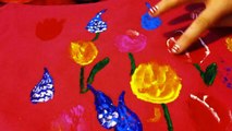 Decorating a pillow with Dutch tulips (stop motion)