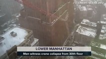 Capturaron el preciso instante en el que se cayó una grúa en Nueva York