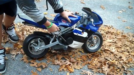 Starting my pocket bike
