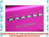 Technaxx MusicMan MA - Altavoz portátil (batería integrada MP3 radio FM adaptador USB y micro