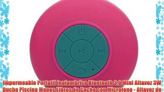 Impermeable Portatil Inalambrico Bluetooth 3.0 Mini Altavoz 3W Ducha Piscina Manos Libres de