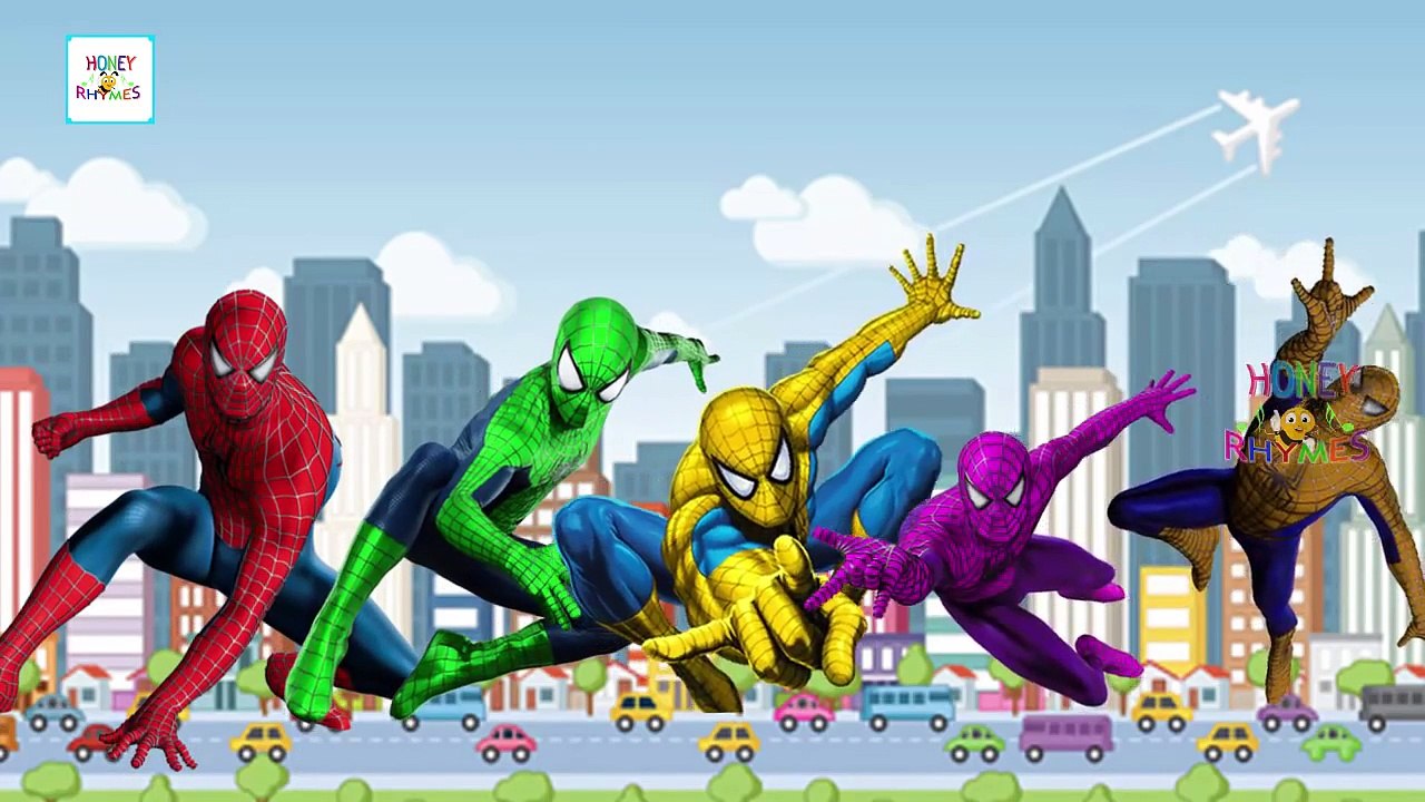 Finger Family Spiderman Cartoon | Spider Man Finger Family Songs | Popular Nursery Rhymes