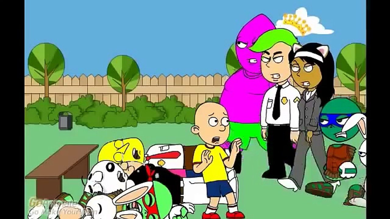 Caillou Beats Up Spongebob, Timmy Turner, Dudley Puppy, Raphael And