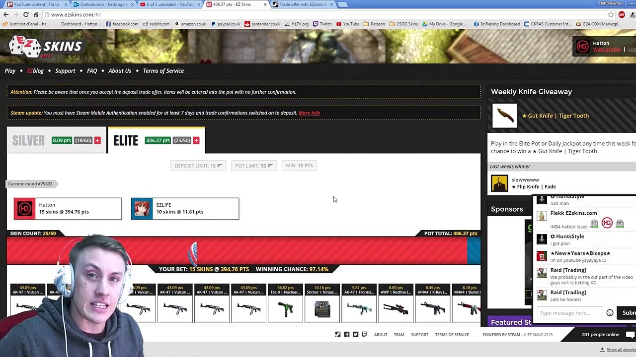 1% Snipe! $800 pot. IS THIS REAL LIFE! (CS-GO Skin Gambling #5)