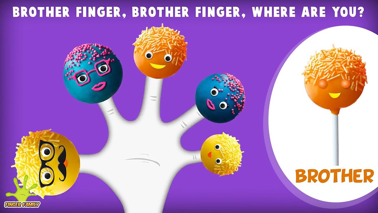The Finger Family Cake Pop Family Nursery Rhyme | Cake Pop Finger Family Songs