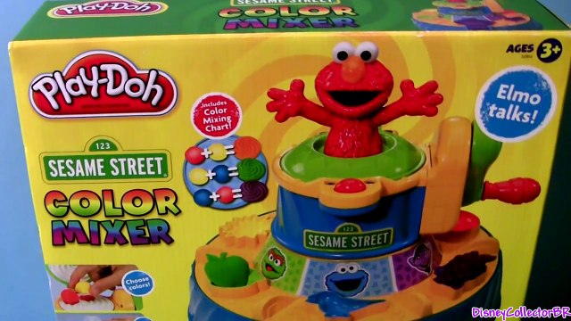 Play Doh Color Mixer Learn Colors as Elmo Talks With Cookie Monster Sesame Street toy Revi