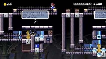 Super Mario Maker- Someone made a computer with Bob-ombs