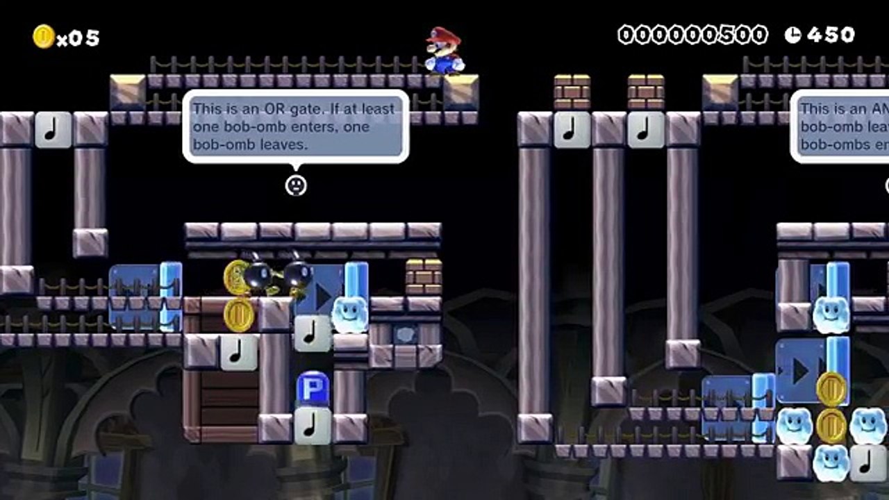 Super Mario Maker- Someone made a computer with Bob-ombs