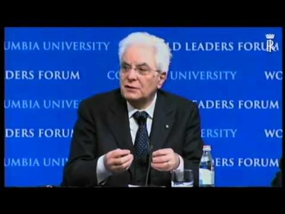 New York - Mattarella risponde agli studenti alla Columbia University (11.02.16)