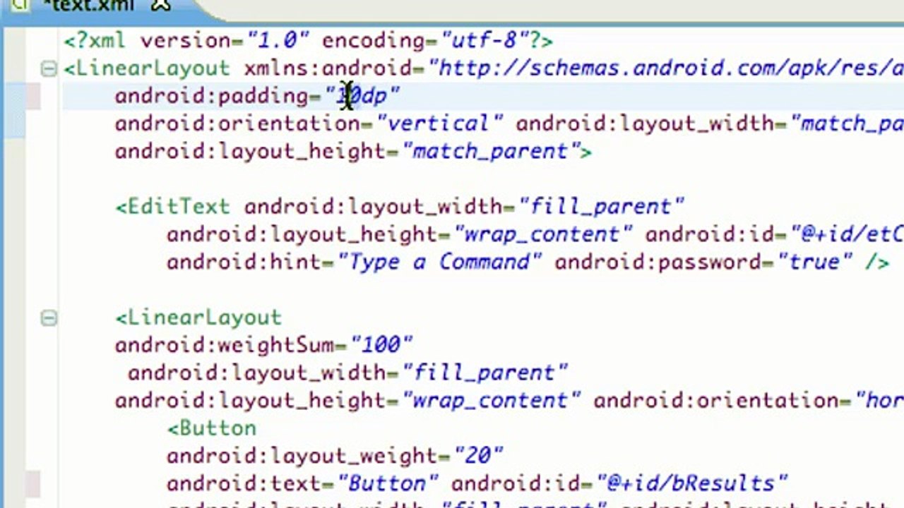 24 - XML Padding and Setting Toggle to On
