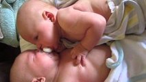 Cutest baby fight (twins)