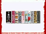 Funda Gel Flexible Kazam Trooper 450 BeCool Seaside Wood [  1 Protector Cristal Vidrio Templado