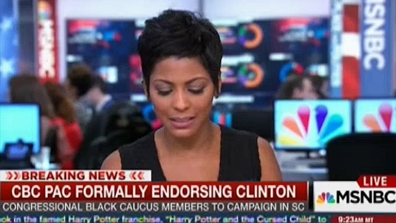 MSNBC Tamron Hall dismisses Hillary Clinton's endorsement by the Congressional Black Caucus PAC