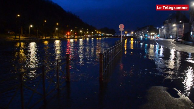 Quimper. L'Odet est sortie de son lit
