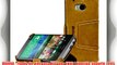 MANNA - Funda de piel para HTC One (M8) | Función Soporte | PIEL genuina NOBUCK color vintage