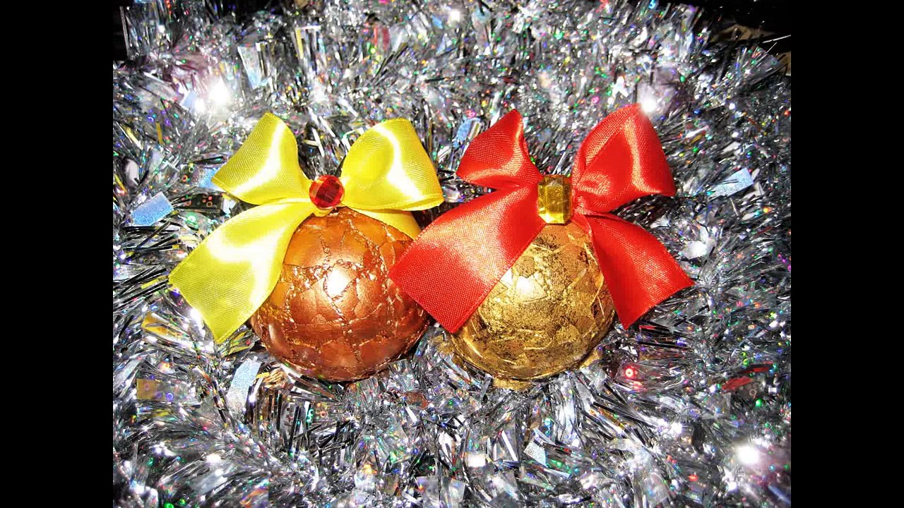 DIY Ёлочные шары из скорлупы. Новогодние украшения своими руками. Мастер класс