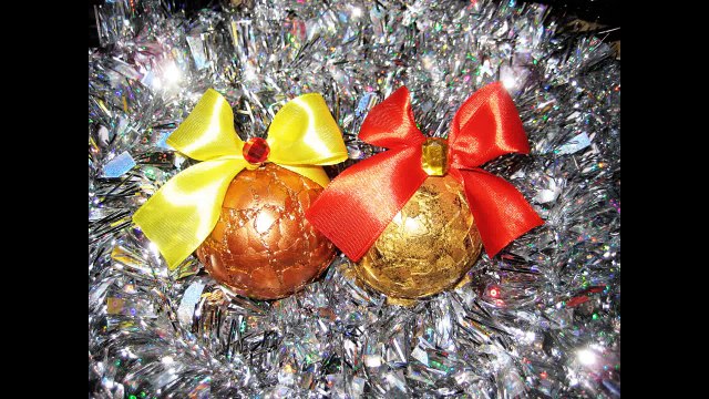 DIY Ёлочные шары из скорлупы. Новогодние украшения своими руками. Мастер класс