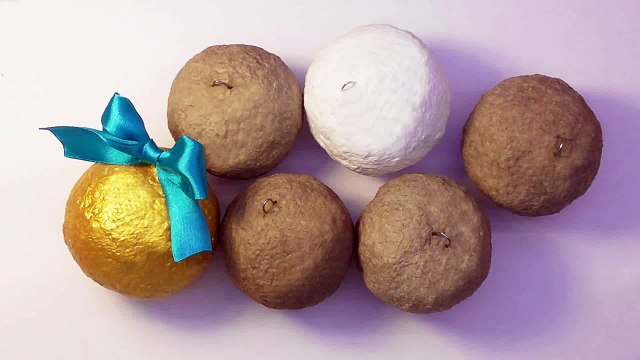 DIY Как сделать основу для ёлочных шаров папье маше . Мастер класс. Basis for Christmas-tree balls