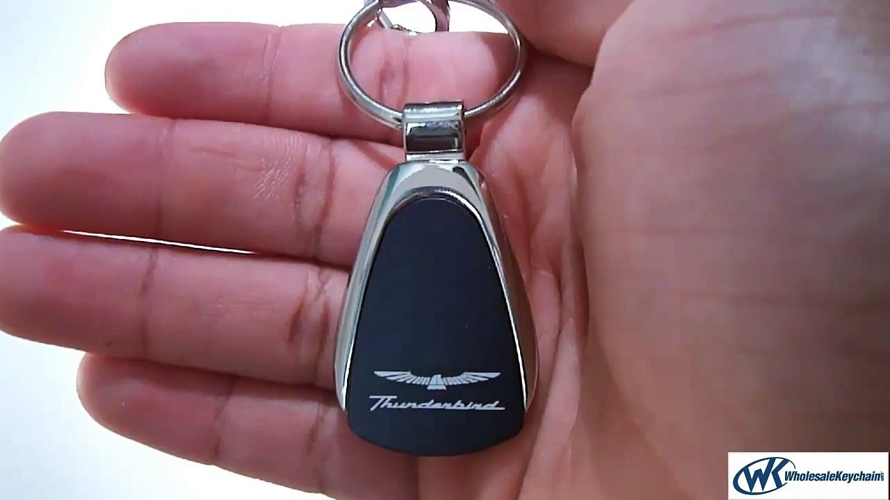 Ford Thunderbird Keychain and Keyring - Black Teardrop
